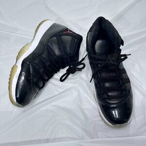 Air Jordan 11 72-10 Retro High Black Sneakers 2015 378037-002 Men's Size 10